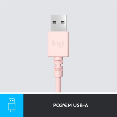 гарнітура LOGITECH USB H390 Rose (981-001281)