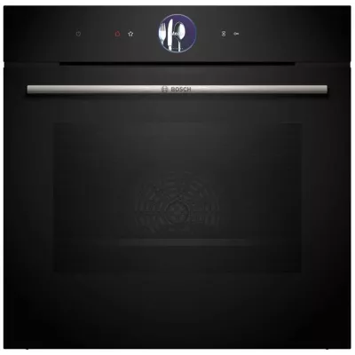 Духова шафа Bosch електрична, 67л, A+, дисплей, конвекція, піроліз, ф-ція мікрохвиль, чорний (HMG776NB1)