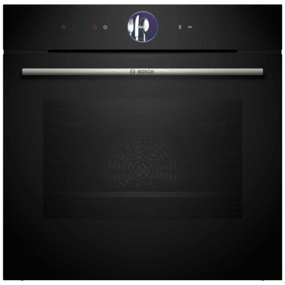 Духова шафа Bosch електрична, 71л, A+, дисплей, конвекція, піроліз, чорний (HBG7764B1)