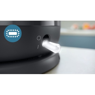 Електрочайник Philips Series 1000, Strix, пластик, мат, чорний (HD9314/90)
