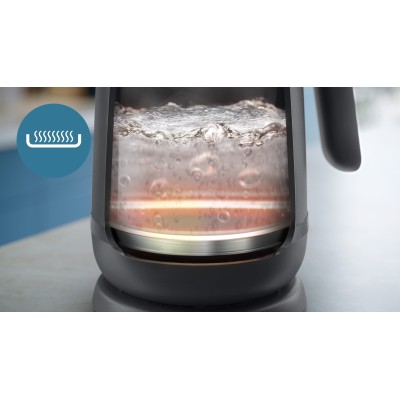 Електрочайник Philips Series 1000, Strix, пластик, мат, чорний (HD9314/90)