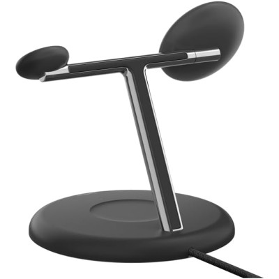 Зарядний пристрій бездротовий Belkin 3в1 Magnetic Adjustable Pad Qi2 15Вт, чорний (WIZ023VFBK)