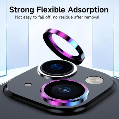 Захисне скло Metal Classic на камеру (у упак.) для Apple iPhone 14 (6.1") / 14 Plus (6.7") Бузковий / Rainbow Захисне скло Metal Classic на камеру (у упак.) для Apple iPhone 14 (6.1") / 14 Plus (6.7") Бузковий / Rainbow