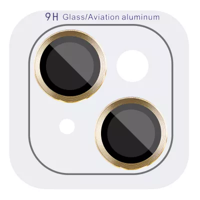 Захисне скло Metal Classic на камеру (у упак.) для Apple iPhone 14 (6.1") / 14 Plus (6.7") Золотий / Gold
