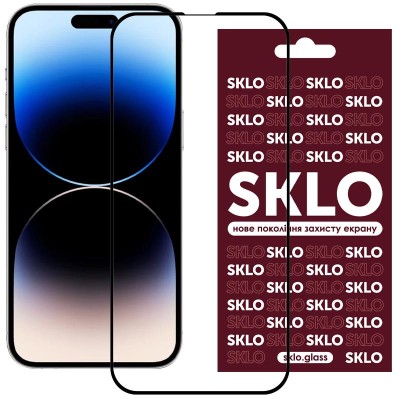 Захисне скло iPhone 15 Pro SKLO 3D Чорний