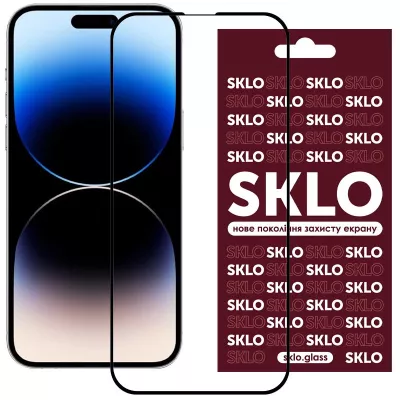 Захисне скло iPhone 15 Pro SKLO 3D Чорний