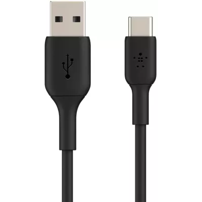 Кабель USB-A > USB-C заряджання/синхронізації Belkin 1м, 15Вт, Type-C, PVC, чорний (CAB001BT1MBK)
