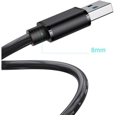 Кабель ESSAGER USB Extension Cable USB 3.0 Male to Female 2M (EXCAM-YTC01)