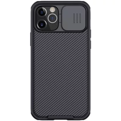 Карбонова накладка Nillkin Camshield (шторка на камеру) для Apple iPhone 13 Pro Max (6.7") Чорний / Black