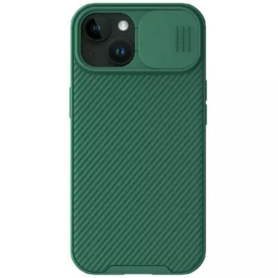 Карбонова накладка Nillkin CamShield Pro для Apple iPhone 15 (6.1") Deep Green