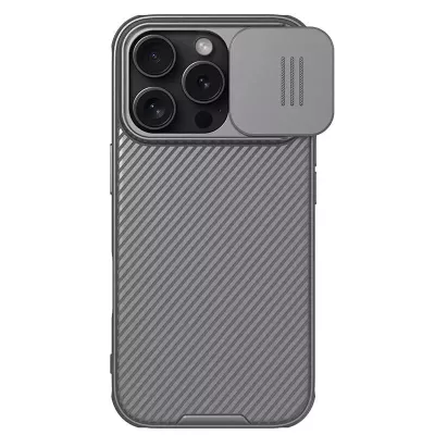 Карбонова накладка Nillkin CamShield Pro для Apple iPhone 16 Pro (6.3") Titanium Gray