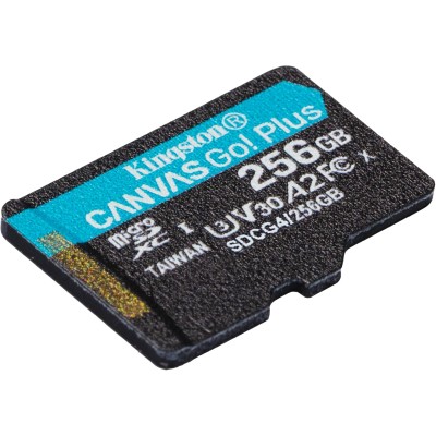 Карта пам'яті Kingston microSD 256GB C10 UHS-I U3 A2 V30 R200/W160MB/s (SDCG4/256GBSP)