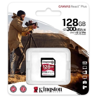 Карта пам'яті Kingston SD 128GB C10 UHS-II U3 R300/W260MB/s (SDR2/128GB)