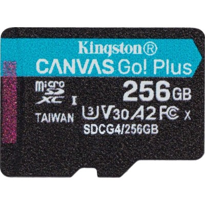 Карта пам'яті Kingston MicroSDXC 256GB Canvas Go Plus Gen4 200MB/s A2 U3 V30 (SDCG4/256GBSP)