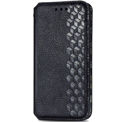 Кожаный чехол книжка GETMAN Cubic (PU) для Xiaomi Redmi 9 Черный