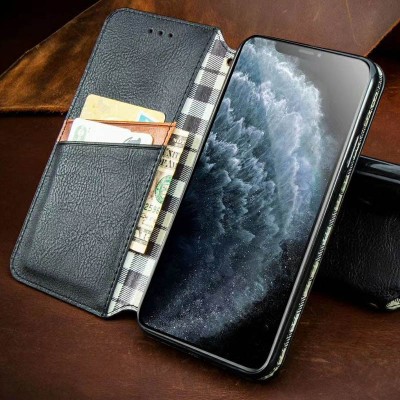 Кожаный чехол книжка GETMAN Cubic (PU) для Xiaomi Redmi 9 Черный