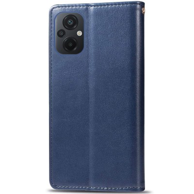 Кожаный чехол книжка GETMAN Gallant (PU) для Xiaomi Poco M5 Синий