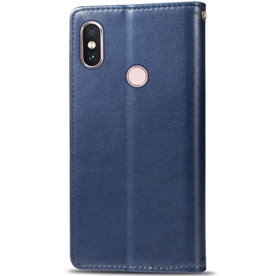 Кожаный чехол книжка GETMAN Gallant (PU) для Xiaomi Redmi Note 5 Pro / Note 5 (AI Dual Camera) Синий