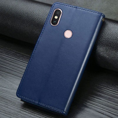 Кожаный чехол книжка GETMAN Gallant (PU) для Xiaomi Redmi Note 5 Pro / Note 5 (AI Dual Camera) Синий