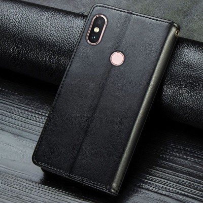 Кожаный чехол книжка GETMAN Gallant (PU) для Xiaomi Redmi Note 5 Pro / Note 5 (AI Dual Camera) Черный