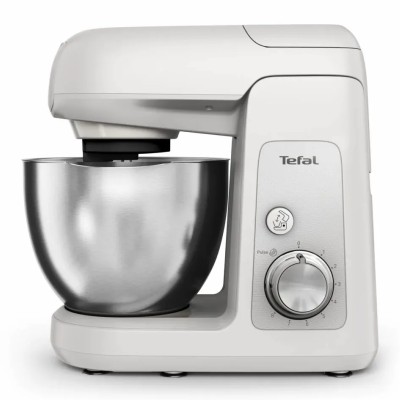 Кухонна машина Tefal Bake Partner 1100Вт, чаша-метал, корпус-пластик, насадок-8, білий (QB525B38)