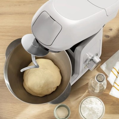 Кухонна машина Tefal Bake Partner 1100Вт, чаша-метал, корпус-пластик, насадок-8, білий (QB525B38)