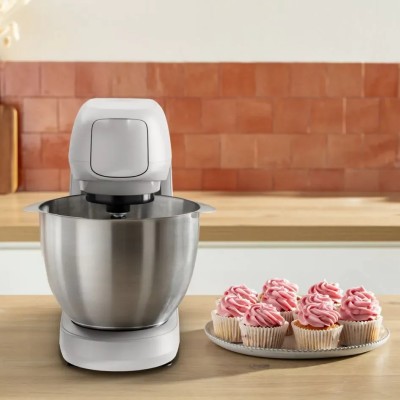 Кухонна машина Tefal Bake Partner 1100Вт, чаша-метал, корпус-пластик, насадок-8, білий (QB525B38)