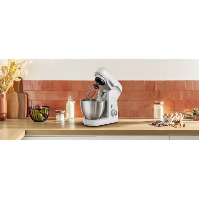 Кухонна машина Tefal Bake Partner 1100Вт, чаша-метал, корпус-пластик, насадок-8, білий (QB525B38)