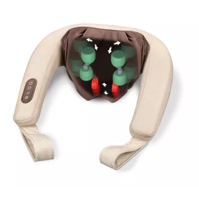 Масажер Beurer для шиї, від мережі, 2 режими, підігрів, бежевий (MG_153)