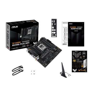 Материнcька плата ASUS A620M-F GAMING WIFI sAM5 A620 4xDDR5 HDMI DP Wi-Fi BT mATX (90MB1KT0-M0EAY0)