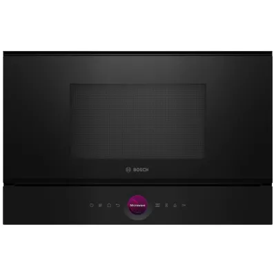 Мікрохвильова піч Bosch вбудована, 21л, електр. керув., 900Вт, дисплей, чорний (BFL7221B1)