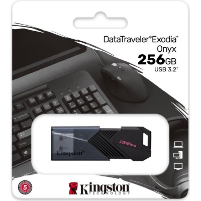 Накопичувач Kingston 256GB USB 3.2 Type-A Gen1 DT Exodia Onyx (DTXON/256GB)