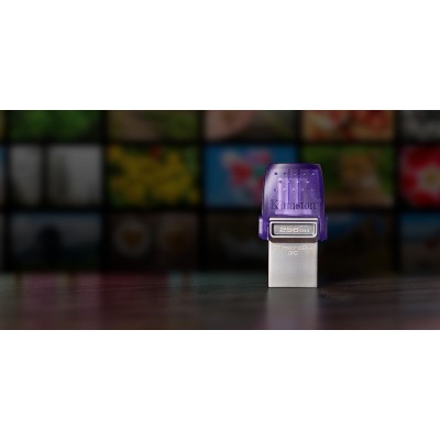 Накопичувач Kingston 64GB USB 3.2 Type-A Gen1 + Type-C DT microDuo 3C R200MB/s (DTDUO3CG3/64GB)