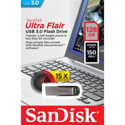 Накопичувач SanDisk 128GB USB 3.0 Type-A Flair R150MB/s (SDCZ73-128G-G46)