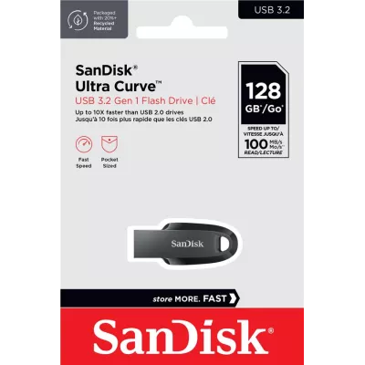 Накопичувач SanDisk 64GB USB 3.2 Type-A Ultra Curve Чорний (SDCZ550-064G-G46)