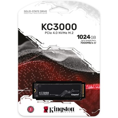 Накопичувач SSD Kingston M.2 1TB PCIe 4.0 KC3000 (SKC3000S/1024G)