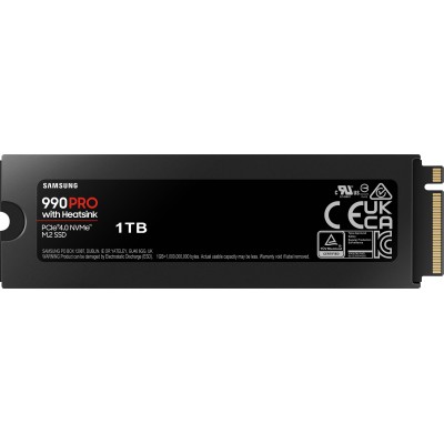 Накопичувач SSD Samsung M.2 1TB PCIe 4.0 990PRO + радіатор (MZ-V9P1T0GW)