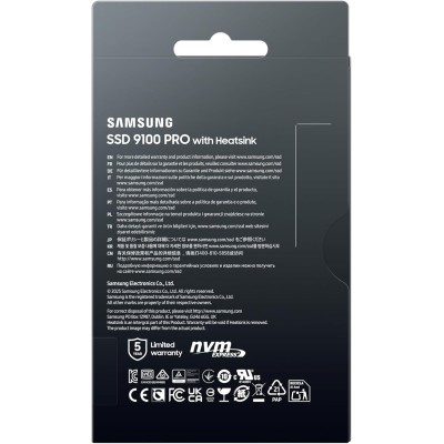 Накопичувач SSD Samsung M.2 1TB PCIe 5.0 9100PRO+ радіатор (MZ-VAP1T0CW)