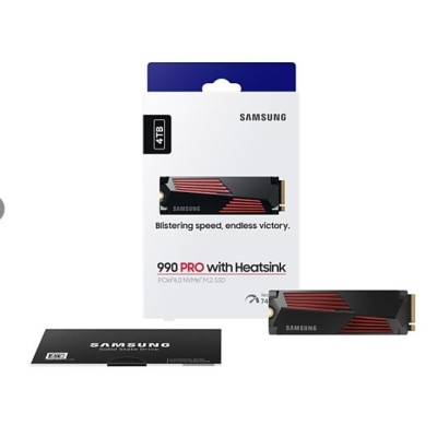 Накопичувач SSD Samsung M.2 4TB PCIe 4.0 990PRO + радіатор (MZ-V9P4T0GW)