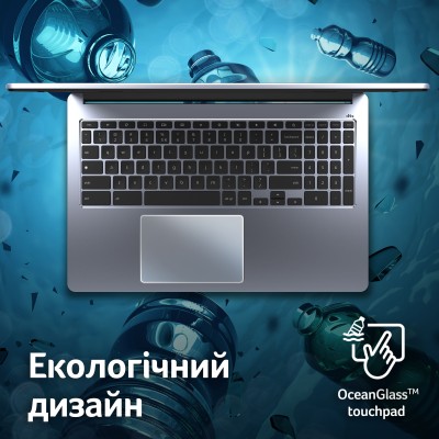 Ноутбук Acer Chromebook CB315-5H 15" FHD IPS, Intel C N100, 8GB, F128GB, UMA, ChromeOS, сріблястий (NX.KPPEU.001)