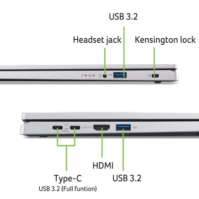 Ноутбук Acer Extensa EX215-57 15.6" FHD IPS, Intel i3-1315U, 8GB, F512GB, UMA, Lin, сріблястий (NX.EJAEU.002) Ноутбук Acer Extensa EX215-57 15.6" FHD IPS, Intel i3-1315U, 8GB, F512GB, UMA, Lin, сріблястий (NX.EJAEU.002)