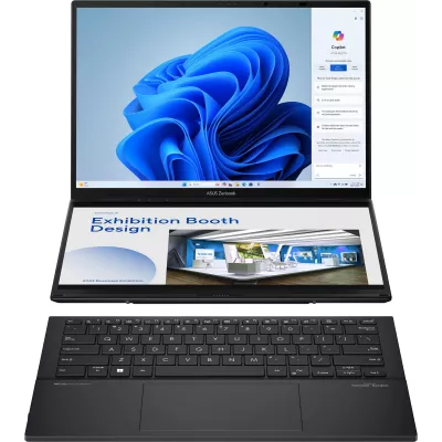 Ноутбук ASUS Zenbook DUO UX8406CA-QL214X 14" FHD OLED, Intel Ultra 7 255H, 32GB, F2TB, UMA, Win11P, Сірий
