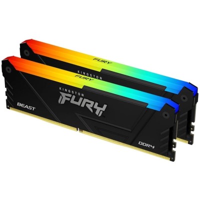 Пам'ять ПК Kingston DDR4 16GB KIT (8GBx2) 3200 FURY Beast RGB (KF432C16BB2AK2/16) Пам'ять ПК Kingston DDR4 16GB KIT (8GBx2) 3200 FURY Beast RGB (KF432C16BB2AK2/16)