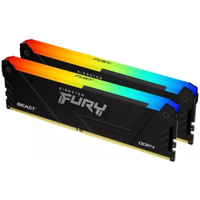Пам'ять ПК Kingston DDR4 16GB KIT (8GBx2) 3200 FURY Beast RGB (KF432C16BB2AK2/16)