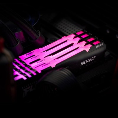 Пам'ять ПК Kingston DDR4 32GB KIT (16GBx2) 3200 FURY Beast RGB (KF432C16BB12AK2/32)