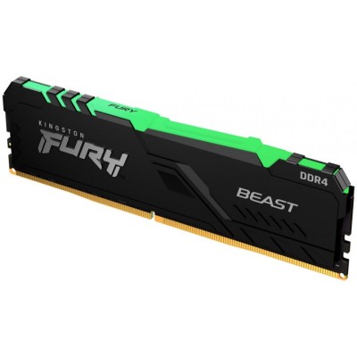 Пам'ять ПК Kingston DDR4 32GB KIT (16GBx2) 3200 FURY Beast RGB (KF432C16BB12AK2/32)