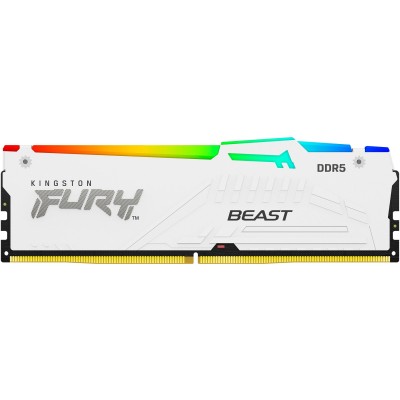 Пам'ять ПК Kingston DDR5 16GB 5600 FURY Beast RGB EXPO Білий (KF556C36BWEA-16)