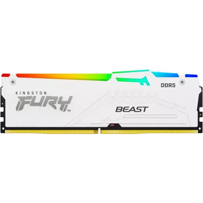 Пам'ять ПК Kingston DDR5 16GB 5600 FURY Beast RGB EXPO Білий (KF556C36BWEA-16)
