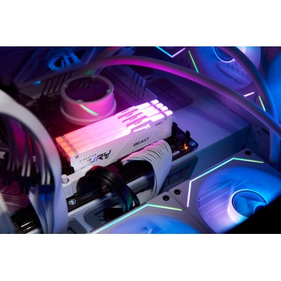Пам'ять ПК Kingston DDR5 16GB 5600 FURY Beast RGB EXPO Білий (KF556C36BWEA-16)