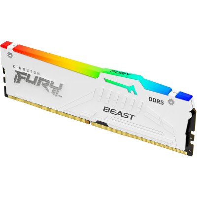 Пам'ять ПК Kingston DDR5 16GB 5600 FURY Beast RGB EXPO Білий (KF556C36BWEA-16)